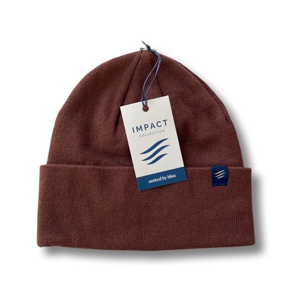 United By Blue Recycled Polyester Beanie • Tortoise (Brown) OSFM • NWT - Picture 6 of 9